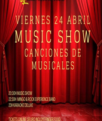 MUSIC SHOW CANCIONES DE TEATRO  Abril despues KARAOKE DELUXE@Backstage en Vilanova i la Geltrú