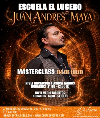 MASTERCLASS CON JUAN ANDRES MAYA BAILE FLAMENCO en Madrid