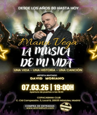 MANU VEGA presenta La Música de mi Vida  en Madrid