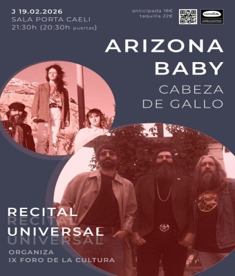 FORO DE LA CULTURA - CONCIERTO ARIZONA BABY Y CABEZA DE GALLO en Valladolid