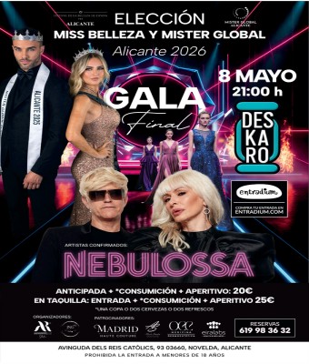 Gala Final Miss Belleza & Mister Global Alicante 2026 en Alicante/Alacant