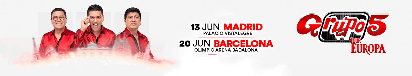 ¡Conciertos de Grupo 5 en España 2026! Boletos y fechas sobre el "Tour Europa"