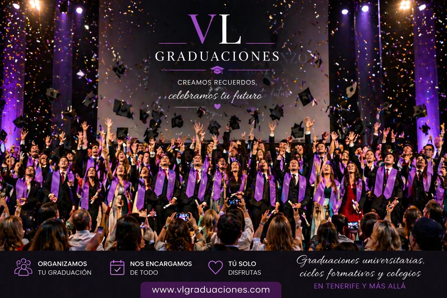 🎓 VL Graduaciones en Tenerife: organiza tu graduación sin estrés (universidades, FP y colegios)