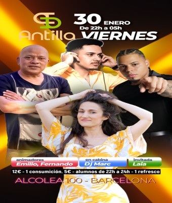 ANTILLA SALSA BARCELONA - VIERNES 30 ENERO