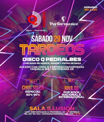 ACCESO  CONSUMICIÓN TARDEO 29 NOVIEMBRE  en Barcelona