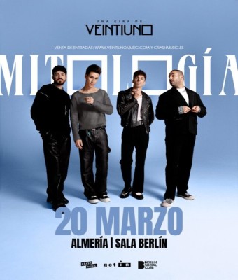 CONCIERTO VEINTIUNO - ALMERÍA - SALA BERLIN SOCIAL CLUB -  VIERNES 20 DE MARZO
