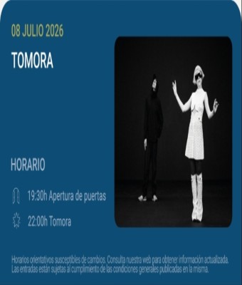 Tomora - Noches del Botánico 2026 en Madrid