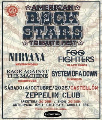 Festival de Tributos AMERICAN ROCK STARS (Castellón) en Castellón/Castelló