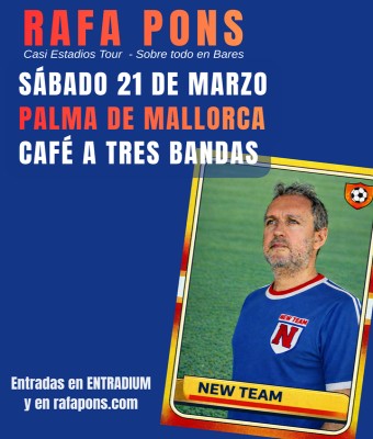 Rafa Pons en PALMA de MALLORCA - Café A Tres Bandas en Balears, Illes