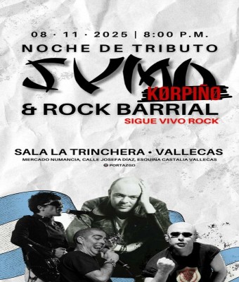 Noche de tributos - KØRPIÑØ y Sigue Vivo en Madrid