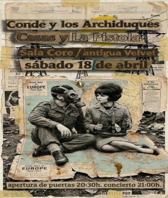 Conde y Los Archiduques y Casas y La Pistola en directo. en Málaga