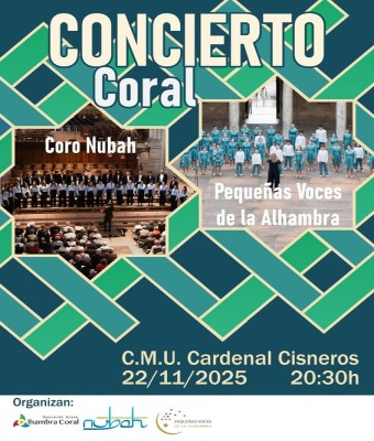 Concierto Coral - Coro Nubah y Pequeñas Voces de la Alhambra en Granada