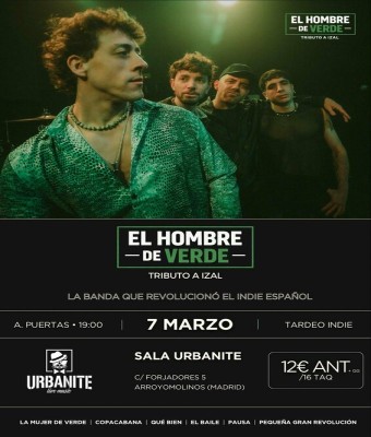 El Hombre de Verde en Arroyomolinos (Tributo a Izal) en Alicante/Alacant