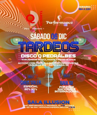 ACCESO  CONSUMICIÓN TARDEO 6 DICIEMBRE  en Barcelona