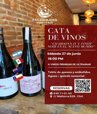 Cata de Vinos: Chardonnay & Pinot Noir del Nuevo Mundo en Barcelona