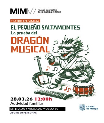 Teatro familiar: El pequeño saltamontes, "la prueba del dragón musical" en Málaga