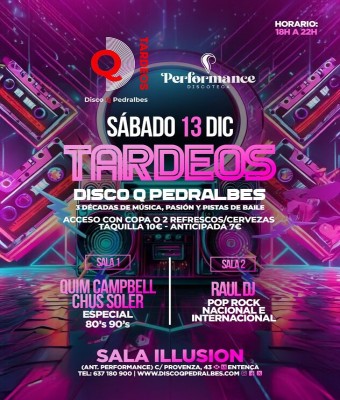 ACCESO  CONSUMICIÓN TARDEO 13 DICIEMBRE  en Barcelona