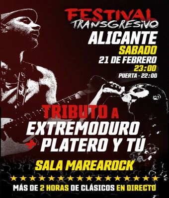 Festival Transgresivo: Tributo a Platero y Extremoduro en Alicante en Alicante/Alacant