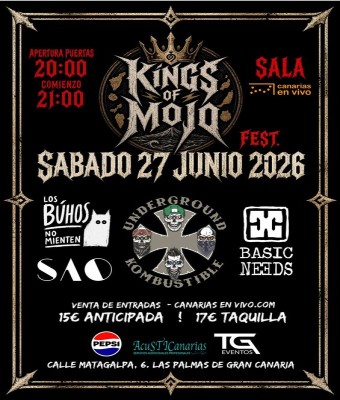 KINGS OF MOJO EN CANARIAS EN VIVO - CONCIERTO EN LAS PALMAS en Palmas, Las