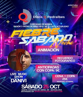 FIEBRE DEL SÁBADO 25 OCTUBRE en Barcelona