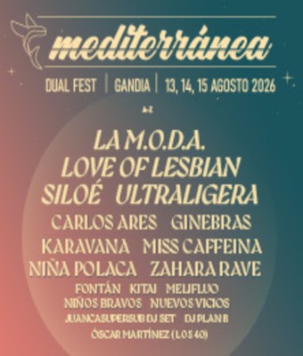 Festival Mediterránea 2026 en GANDÍA, VALENCIA
