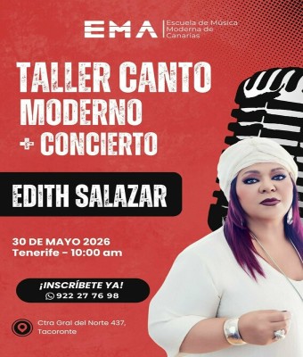 EDITH ALAZAR- TALLER DE CANTO MOERNO + CONCIERTO en Santa Cruz de Tenerife