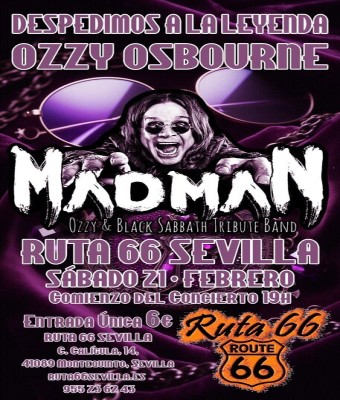 MADMAN Ozzy & Black Sabbath tribute band en Sevilla