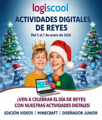 Actividades Digitales de Reyes  para Niños / as (5–7 enero) – Logiscool Les Corts en Barcelona