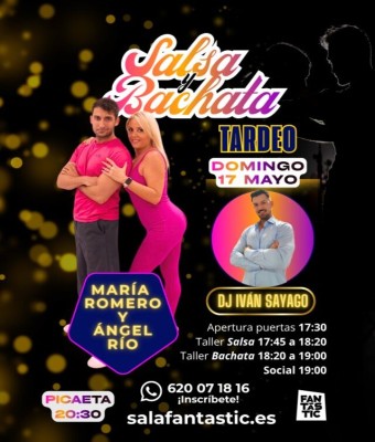 Tardeo Bachata&Salsa - TALLER María Romero&Ángel Rio - Show DJ Iván Sayago en Valencia