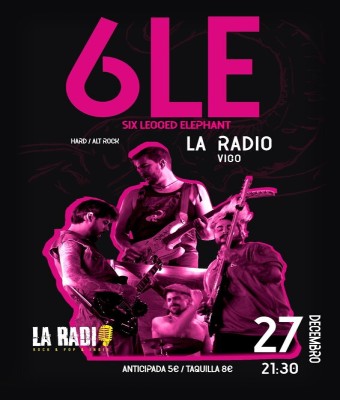 CONCIERTO DE NAVIDAD 6LE SIX LEGGED ELEPHANT EN LA RADIO en Pontevedra