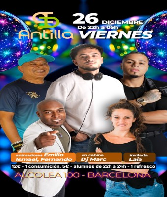 ANTILLA SALSA BARCELONA - VIERNES 26 DICIEMBRE
