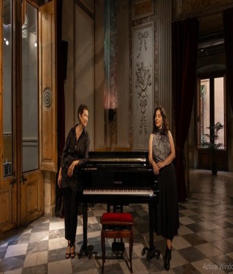 Sandra Rehder i Anne Sophie Vallvé en Barcelona