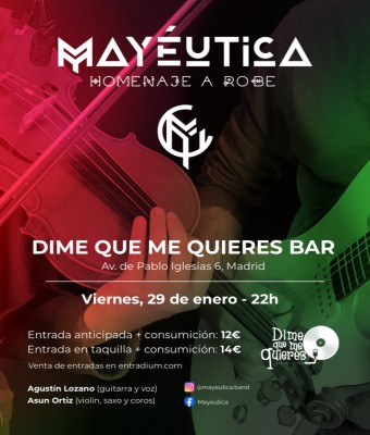 Mayéutica (Tributo a Robe) en Madrid