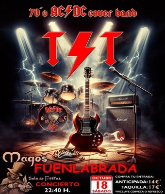 Concierto TNT tributo AC DC sala Mago’s, Fuenlabrada en Madrid