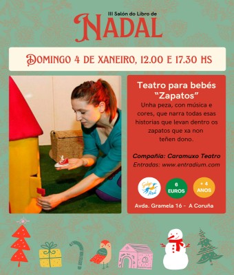 Teatro para bebés: Zapatos (4 xaneiro, 18.00 h) en Coruña, A