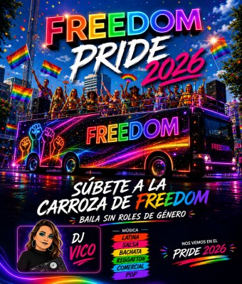 Carroza Pride Freedom en Barcelona