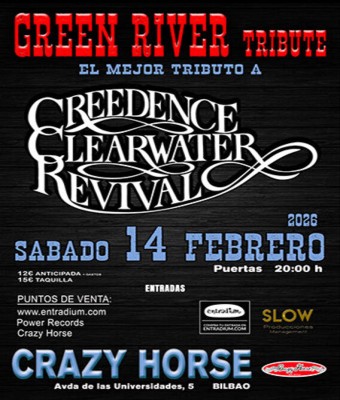 GREEN RIVER - Creedence C. R. Tribute (Crazy Horse, BILBAO) en Bizkaia