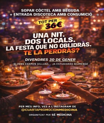 FIESTA 4a Promoción Medicina - UVIC-UCC en Barcelona