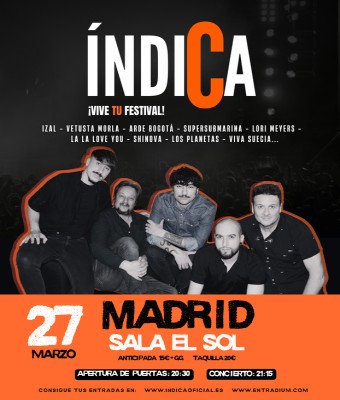 ÍNDICA EN MADRID - SALA EL SOL