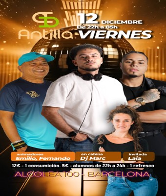 ANTILLA SALSA BARCELONA - VIERNES 12 DICIEMBRE