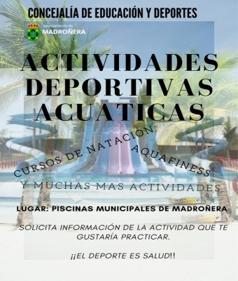ACTIVIDADES DEPORTIVAS VERANO 2026 - PISCINAS MUNICIPALES DE MADROÑERA en Cáceres