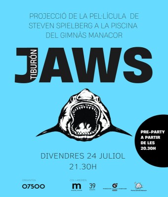 Projecció de 'Tiburón' en piscina en Balears, Illes