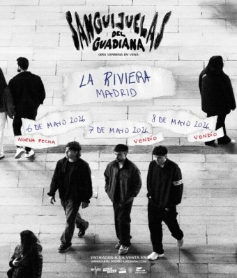 CONCIERTO SANGUIJUELAS DEL GUADIANA - MADRID - LA RIVIERA - MIÉRCOLES 6 DE MAYO
