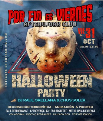 TARDEO AFTERWORK HALLOWEEN 31 OCTUBRE en Barcelona