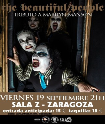 THE BEAUTIFUL PEOPLE "Marilyn Manson tribute" en Zaragoza