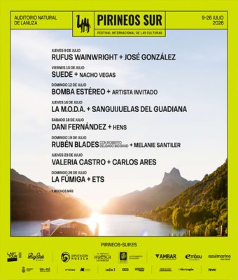 Rubén Blades con Roberto Delgado Big Band + Melanie Santiler Pirineos Sur 2026 en Huesca