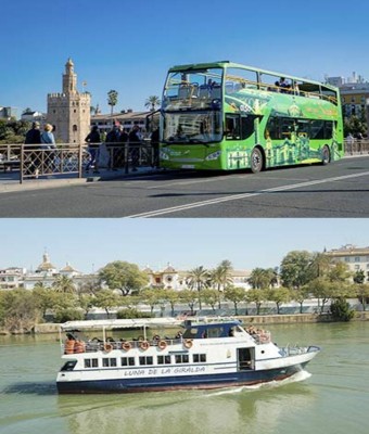 Bus Turistico 48h. + Crucero Panorámico en Sevilla