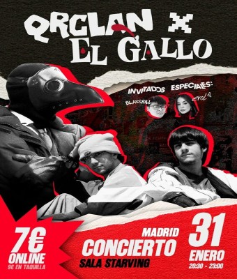 Concierto El Gallo X QRCLAN (Feat. Blasskill y eroL) en Madrid