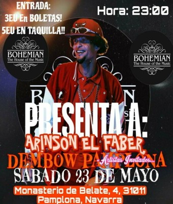 Sábado 23/5/26  Dembow Pamplona en Navarra