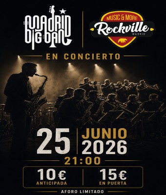 Madrid Big Band en directo – 25 Junio 2026  Sala Rockville